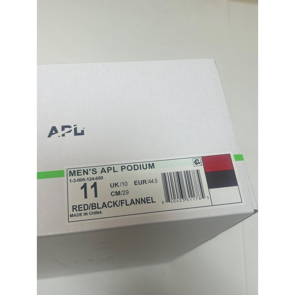 APL Podium Flannel Propulsion Labs Athletic Sneaker Shoes Red Black - Picture 10 of 11